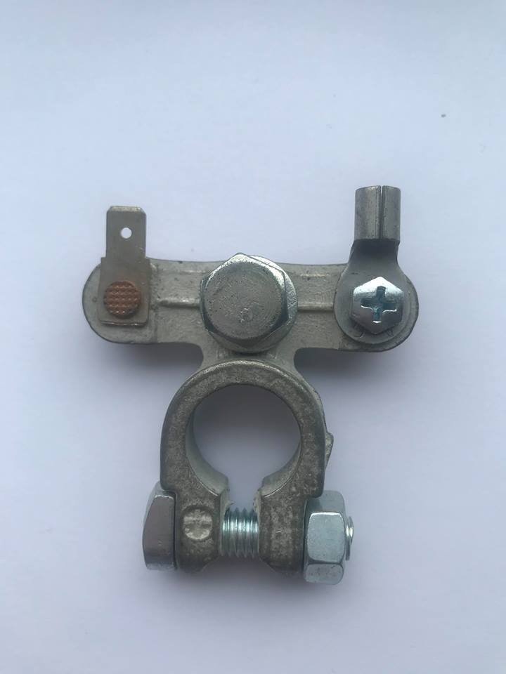 GRISONI bateriová svorka, 17,5 mm(+), cín, přídavný kabel