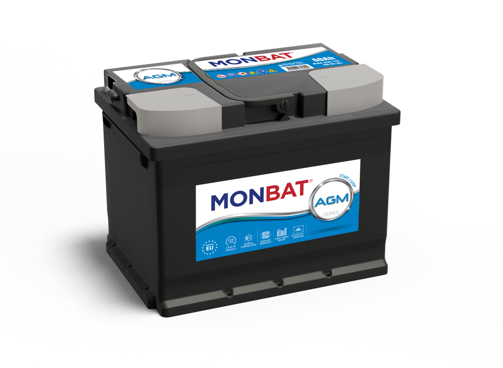 Autobaterie Monbat Start&Stop AGM 60Ah 12V