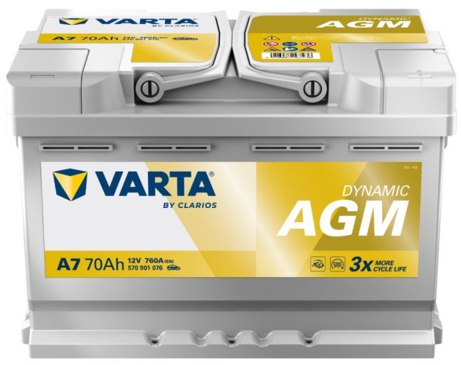 VARTA Silver dynamic AGM  START-STOP 70Ah 760A 12V / 570901