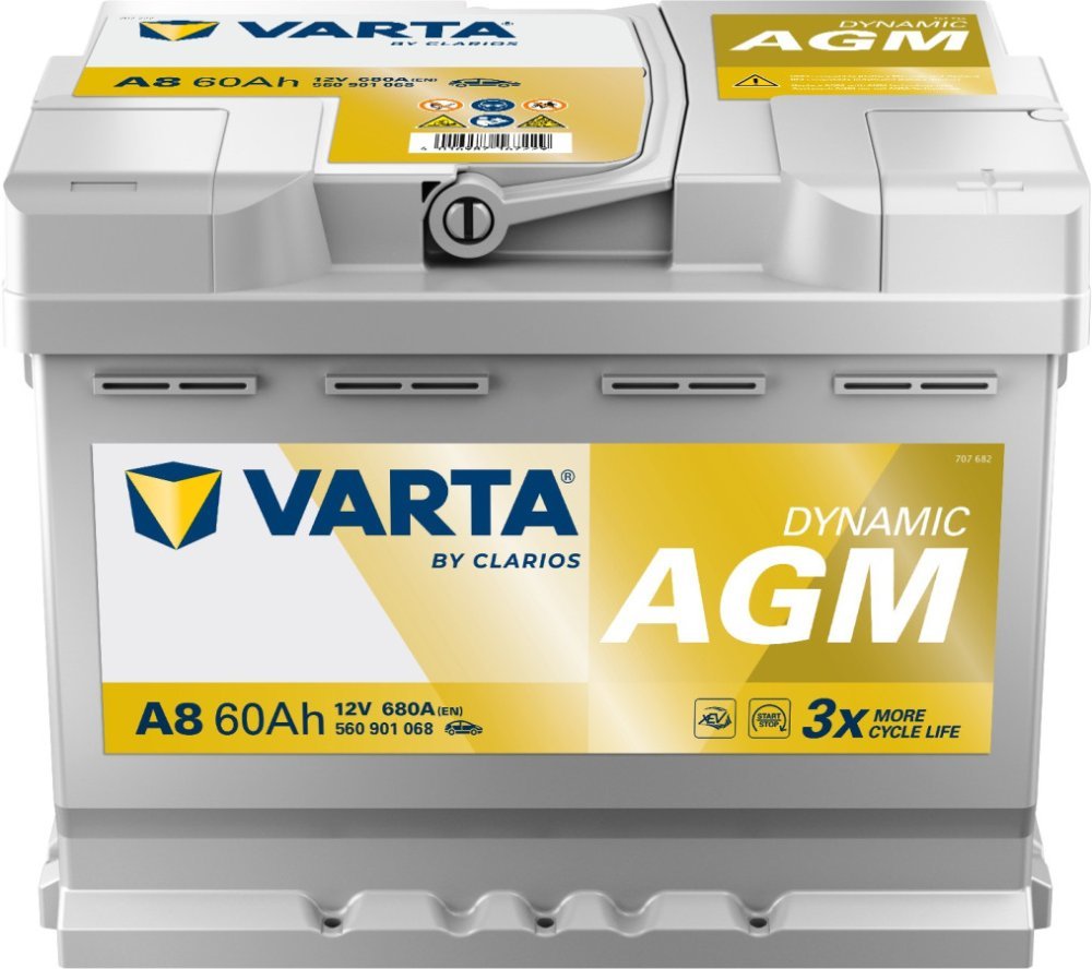 VARTA Silver dynamic AGM  START-STOP 60Ah 680A 12V / 560901