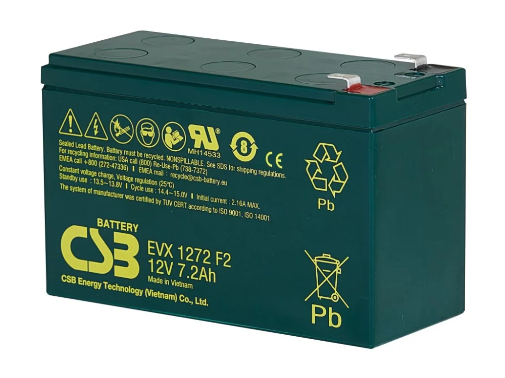 Záložní akumulátor CSB EVX1272 F2 12V 7,2Ah