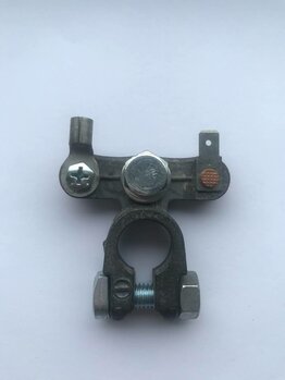 GRISONI bateriová svorka, 15,9 mm(-), cín,  přídavný kabel